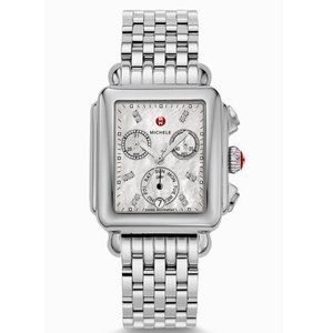 Michele Deco Diamond Stainless Steel Watch 31mm